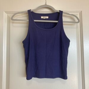 Madewell cropped tank in dark blue size small
